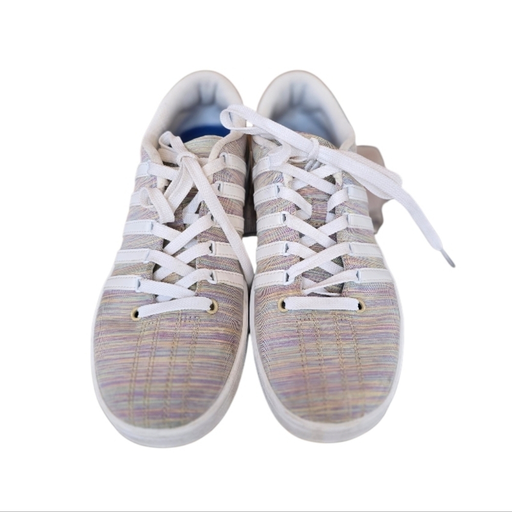 K-Swiss Court Pro II T CMF Rainbow White Lace Up Sneakers 7.5 - Picture 2 of 10